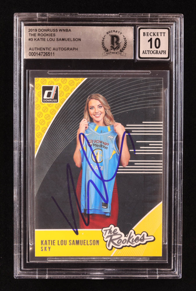 Katie Lou Samuelson Signed 2019 Donruss The Rookies #3 RC (BGS | Auto 10) - Rookie Card