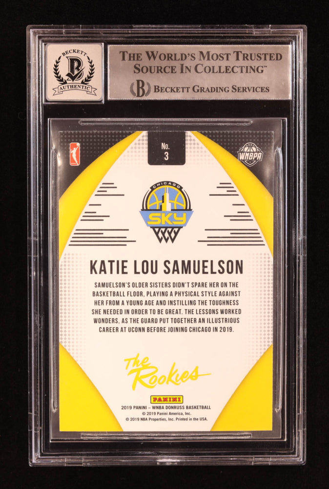 Katie Lou Samuelson Signed 2019 Donruss The Rookies #3 RC (BGS | Auto 10) - Rookie Card