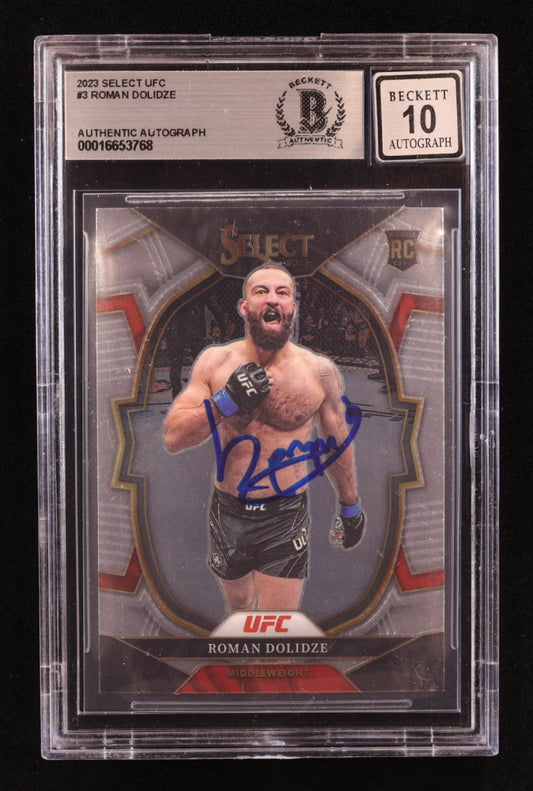 Roman Dolidze Signed 2023 Select #3 RC (BGS | Auto 10) - Rookie Card