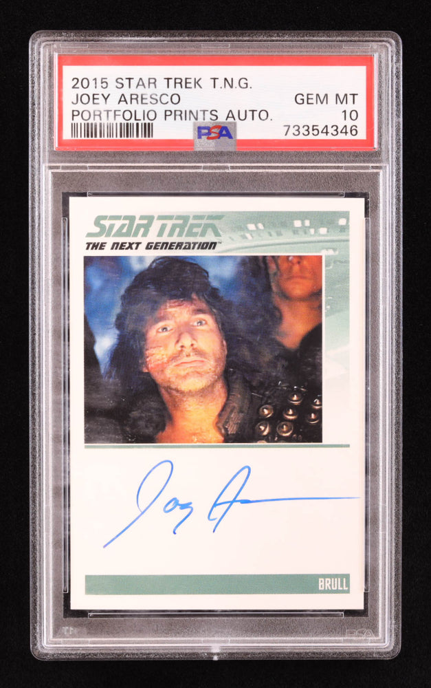 Joey Aresco 2015 Star Trek The Next Generation Portfolio Prints Autographs #NNO (PSA 10)