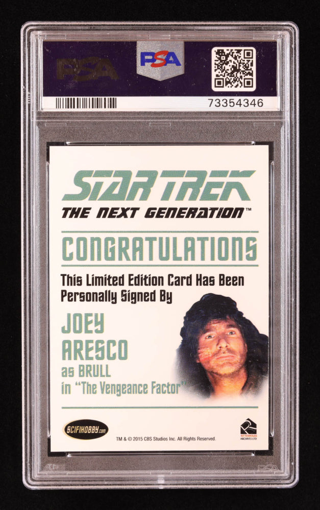 Joey Aresco 2015 Star Trek The Next Generation Portfolio Prints Autographs #NNO (PSA 10)