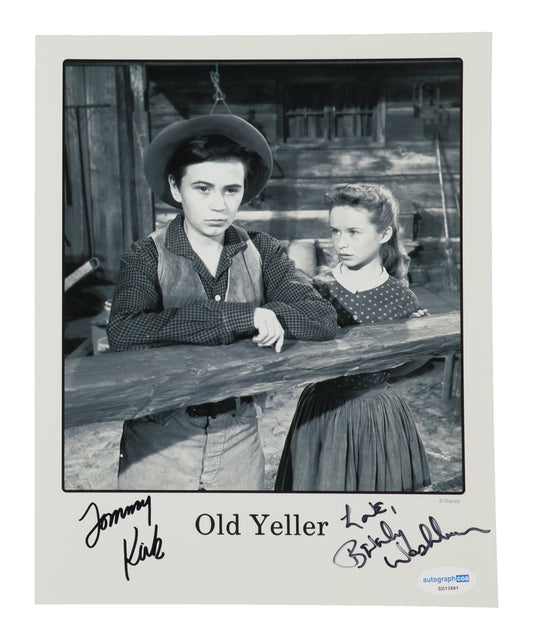 Tommy Kirk & Beverley Washburn Signed (ACOA) "Old Yeller" 8x10 Photo Inscribed "Love"