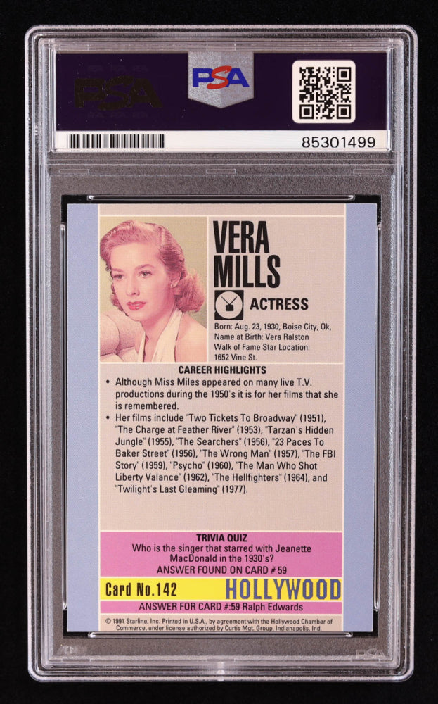 Vera Miles Signed 1991 Starline Hollywood Walk of Fame #142A (PSA)