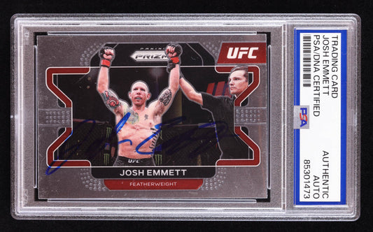 Josh Emmett Signed 2022 Panini Prizm UFC #24 (PSA)