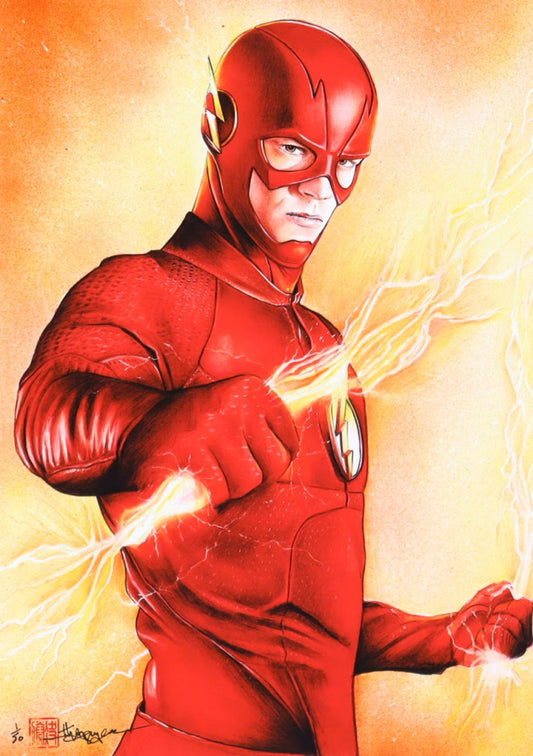 "The Flash" LE 8x12 Art Print by Thang Nguyen #/50 (PA) Renowned Artist (Supershinobi) | Limited Edition #/50