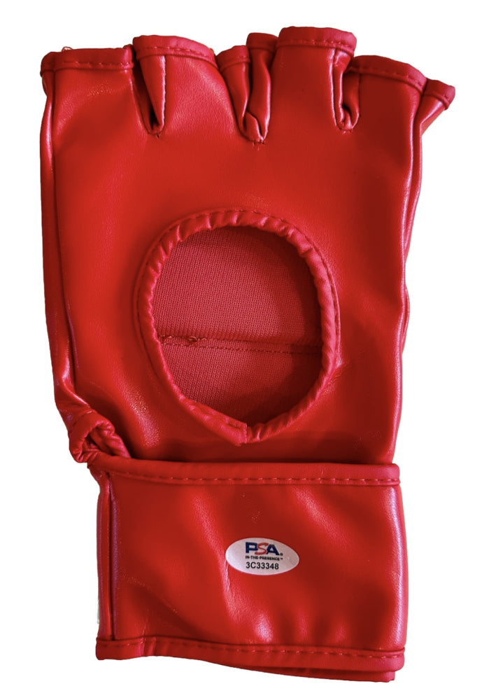 Chuck "Iceman" Liddell Signed (PSA) "Make America Great Again" Glove - PSA In-The-Presence