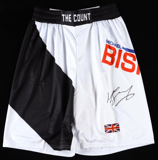 Michael Bisping Signed (Beckett) "The Count" Custom Fight Shorts - Beckett Witnessed