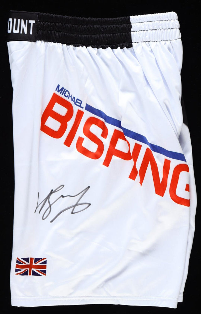 Michael Bisping Signed (Beckett) "The Count" Custom Fight Shorts - Beckett Witnessed