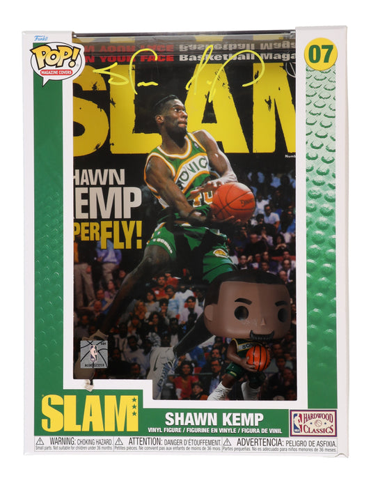 Shawn Kemp Signed (Beckett) Supersonics #07 NBA SLAM Funko Pop! Cover Vinyl Figure - Beckett Witnessed