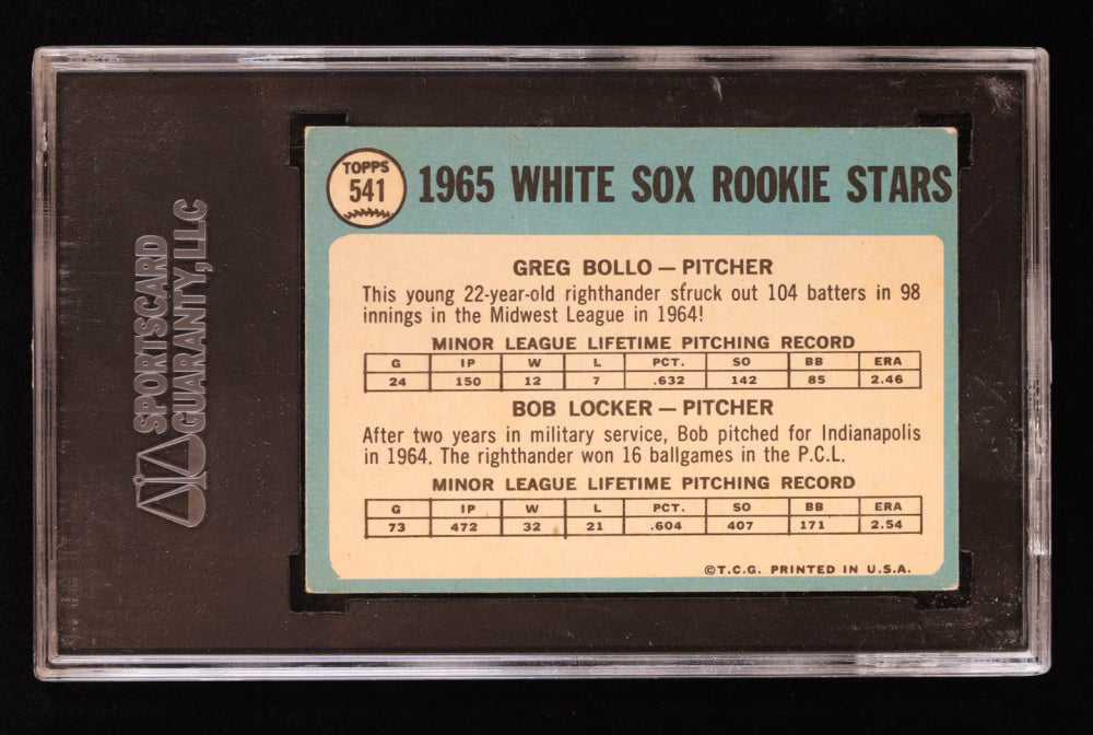 Greg Bollo & Bob Locker Signed 1965 Topps #541 RC (SGC 2 | Auto 8) - Rookie Card