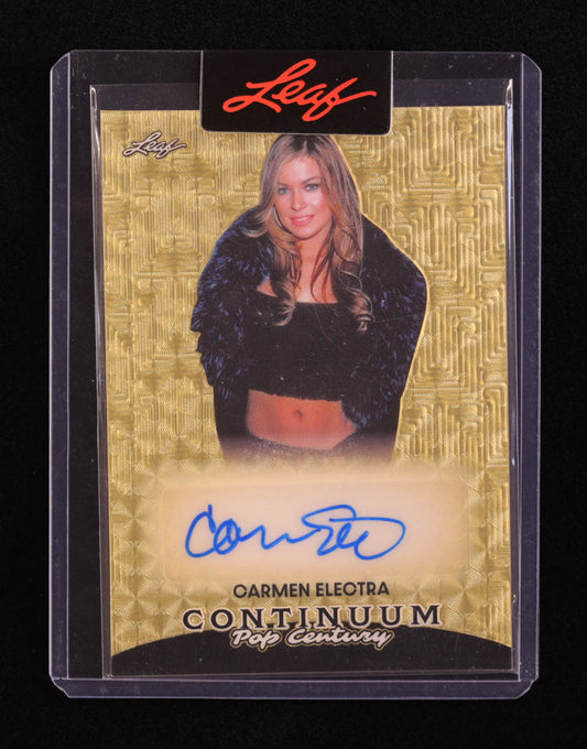 Carmen Electra 2023 Leaf Pop Century Continuum Super Prismatic Gold #BACE2 #1/1 Serially Numbered #1 / 1