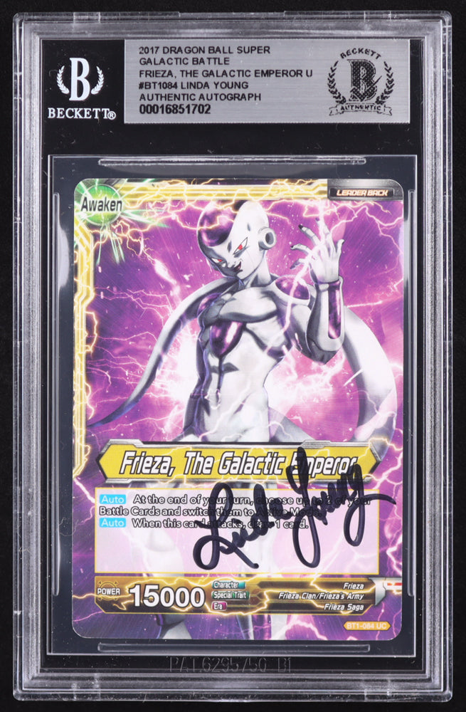 Linda Young Signed Frieza, The Galactic Emperor U 2017 Dragon Ball Super Galactic Battle #BT1084 (BGS)