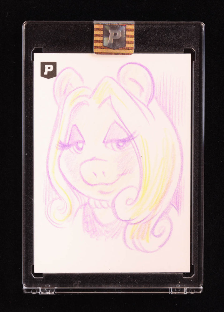 Miss Piggy | The Muppets | Original Art Sketch Card by Guy Gilchrist (1/1 Original Art) World Renowned Illustrator | Jim Henson’s cartoonist
