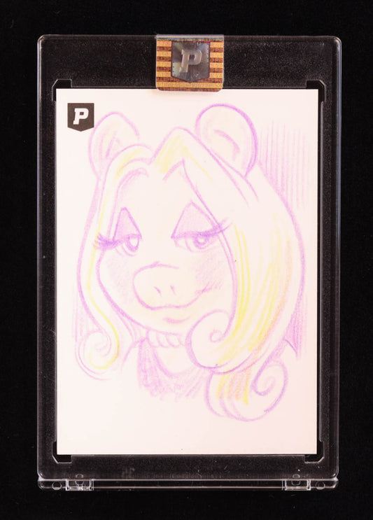 Miss Piggy | The Muppets | Original Art Sketch Card by Guy Gilchrist (1/1 Original Art) World Renowned Illustrator | Jim Henson’s cartoonist