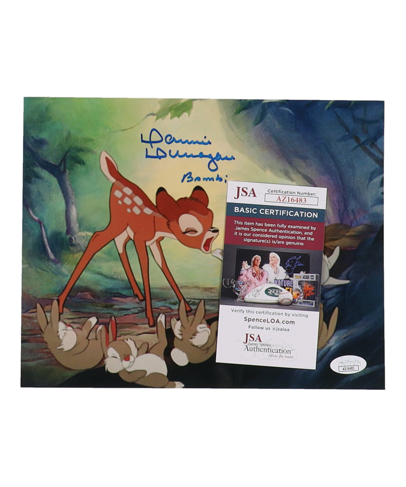 Donnie Dunagan Signed (JSA) "Bambi" 8x10 Photo Inscribed "Bambi" - Bambi