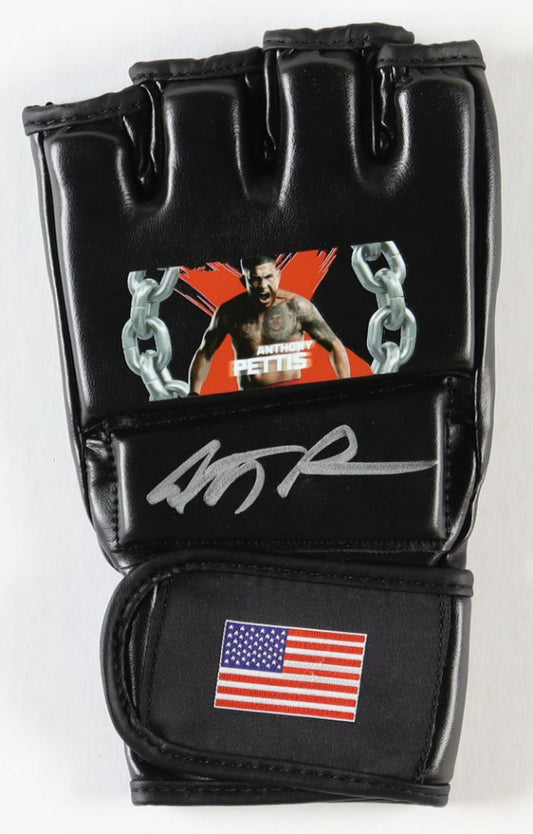 Anthony Pettis Signed (Beckett) MMA Custom USA Glove - Beckett Witnessed