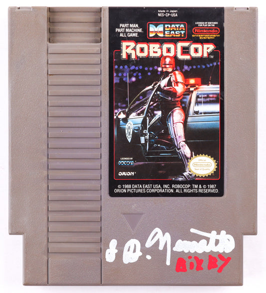 S.D. Nemeth Signed (JSA) 1988 "RoboCop" NES (Nintendo) Game Cartridge Inscribed "Bixby"