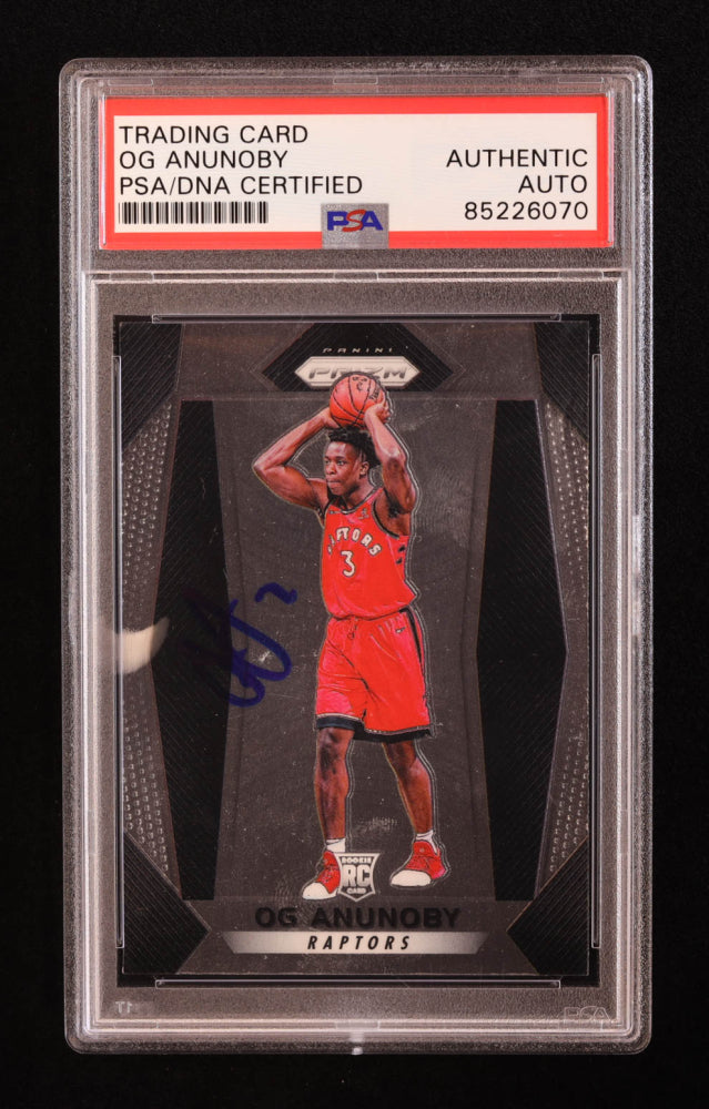 OG Anunoby Signed 2017-18 Panini Prizm #38 RC (PSA) Rookie Card