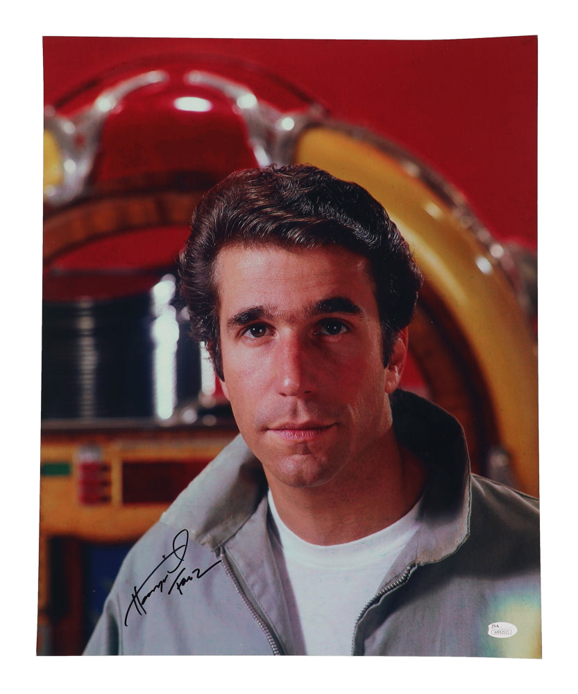 Henry Winkler Signed (JSA) "Happy Days" 16x20 Photo Inscribed "Fonz" - JSA Witnessed