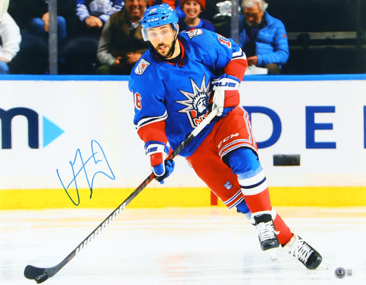 Vincent Trocheck Signed (Beckett) Rangers 16x20 Photo - Beckett Witnessed