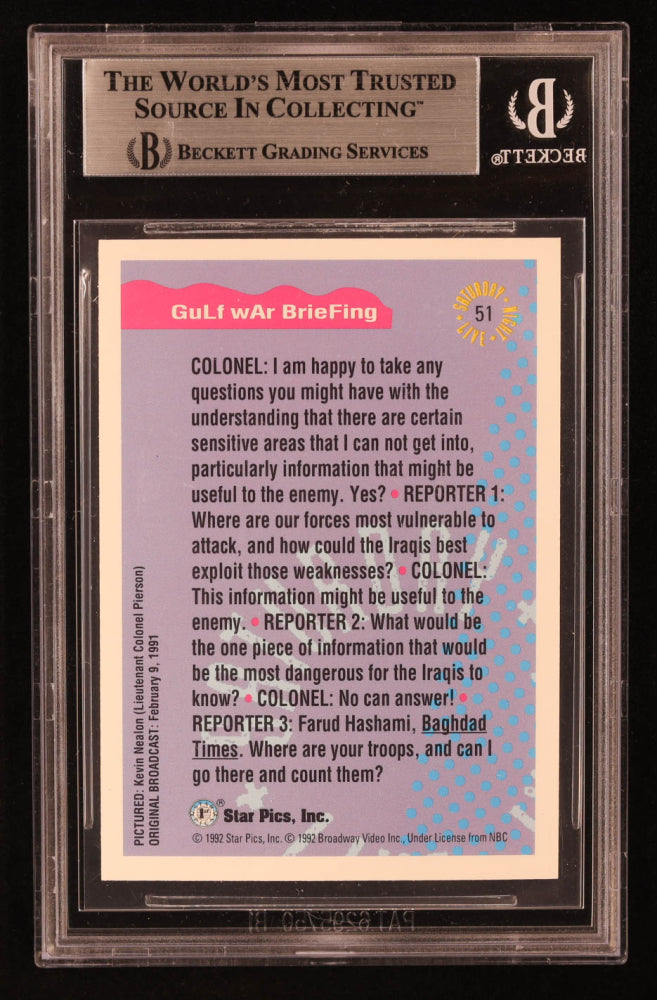 Kevin Nealon Signed 1992 Star Pics Saturday Night Live #51 (BGS)