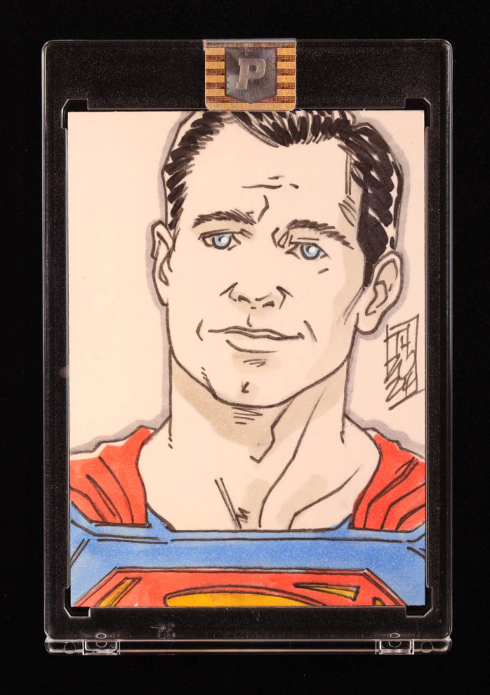Superman | DC | Original Art Sketch Card by Tom Hodges (1/1 Original Art) One of One | Renowned Comic Book Artist