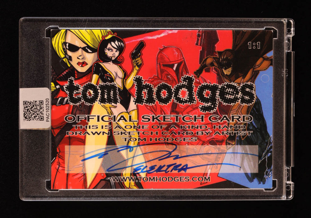 Elektra | Marvel | Original Art Sketch Card by Tom Hodges (1/1 Original Art) One of One | Renowned Comic Book Artist