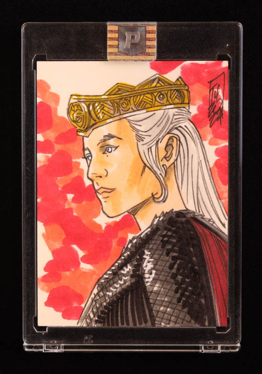 Rhaenyra Targaryen | House of the Dragon | Original Art Sketch Card by Tom Hodges (1/1 Original Art) One of One | Renowned Comic Book Artist