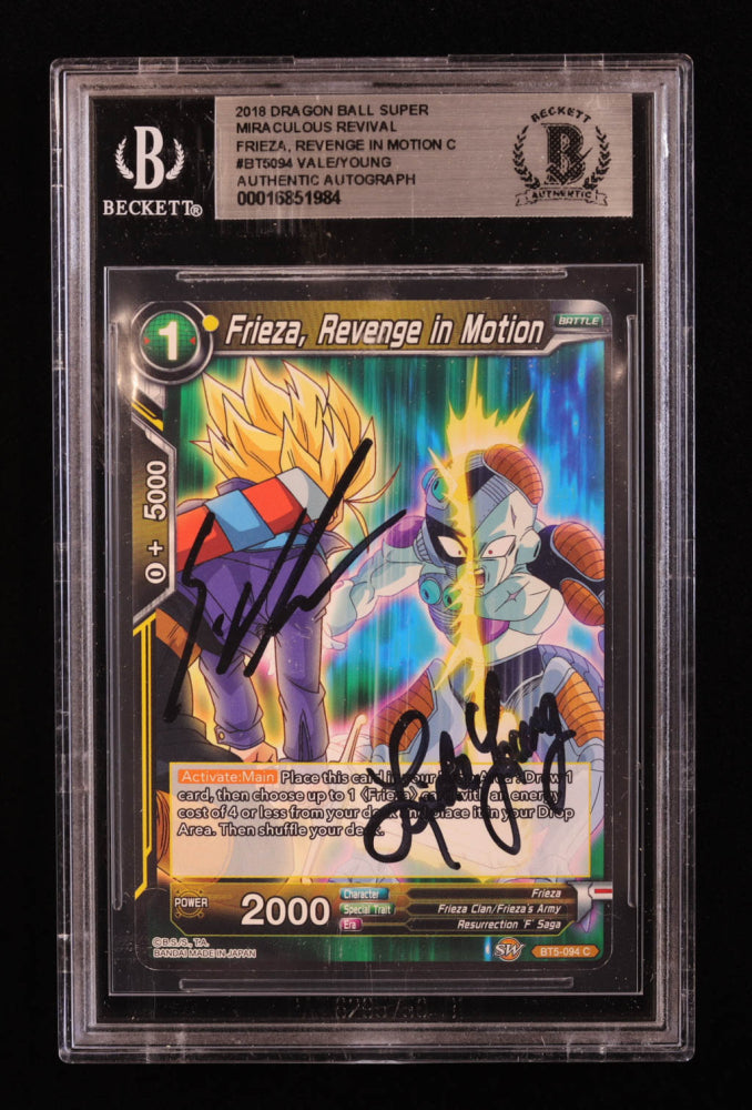 Eric Vale & Linda Young Signed Frieza, Revenge in Motion C 2018 Dragon Ball Super Miraculous Revival #BT5094 (BGS)