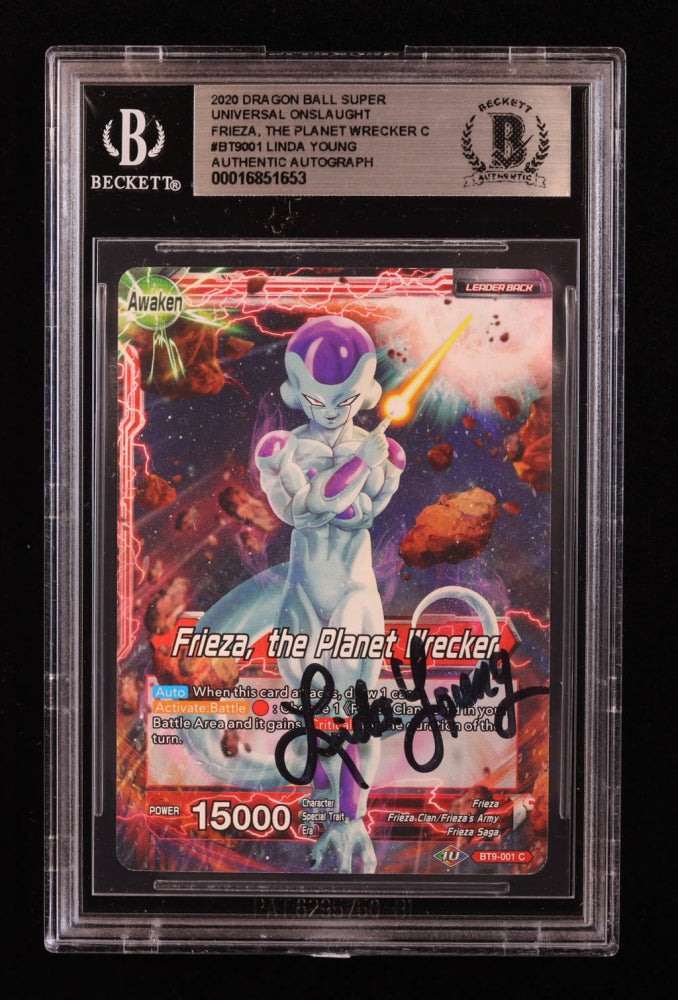 Linda Young Signed Frieza // Frieza, the Planet Wrecker C 2020 Dragon Ball Super Universal Onslaught #BT9001 (BGS)