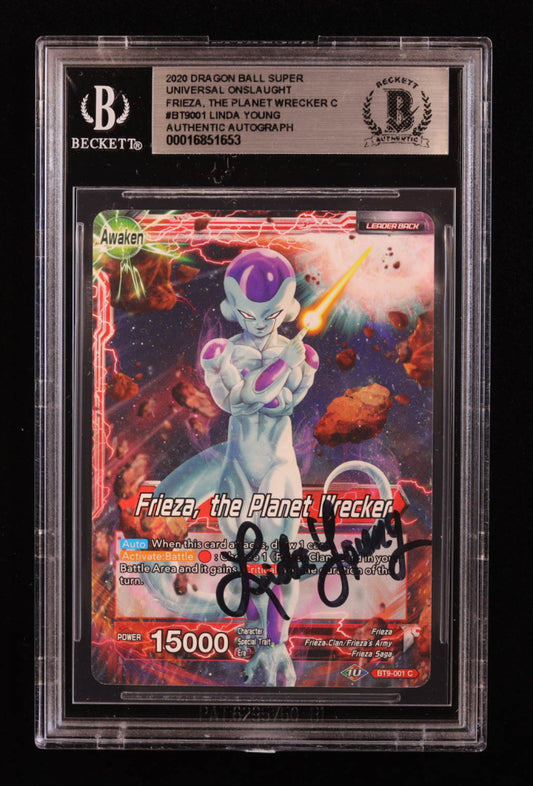 Linda Young Signed Frieza // Frieza, the Planet Wrecker C 2020 Dragon Ball Super Universal Onslaught #BT9001 (BGS)