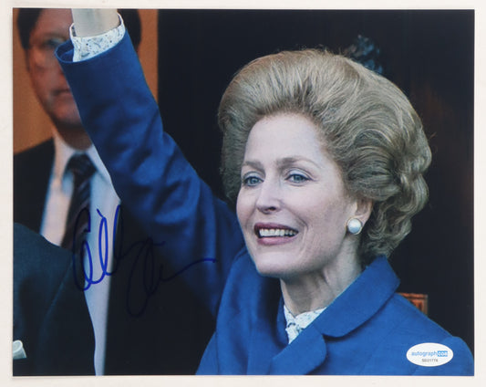 Gillian Anderson Signed "The Crown" 8x10 Photo (ACOA) - Margaret Thatcher