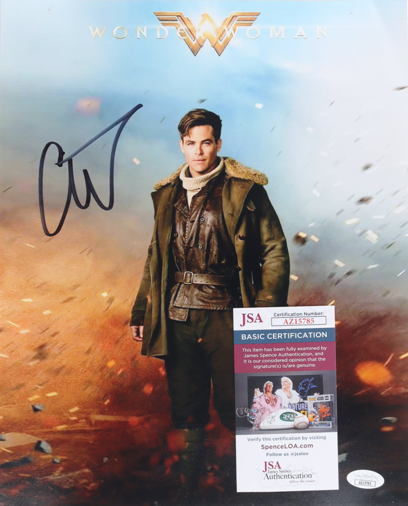 Chris Pine Signed "Wonder Woman" 11x14 Photo (JSA) Steve Trevor