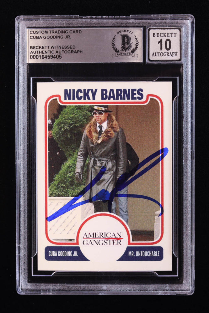 Cuba Gooding Jr. Signed "American Gangster" Custom Trading Card (BGS | Auto 10) Beckett Witnessed