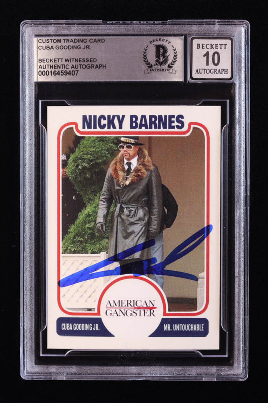 Cuba Gooding Jr. Signed "American Gangster" Custom Trading Card (BGS | Auto 10) Beckett Witnessed