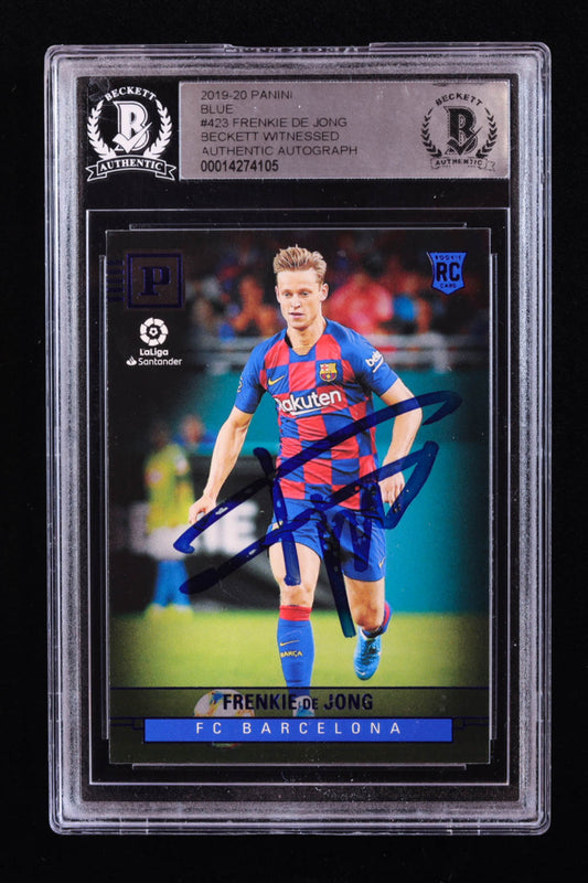 Frenkie de Jong Signed 2019-20 Panini Blue #423 RC (BGS) Rookie Card | Beckett Witnessed
