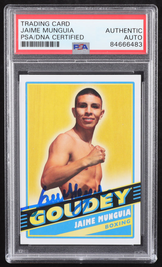 Jaime Munguia Signed 2020 Upper Deck Goodwin Champions Goudey #G18 (PSA)
