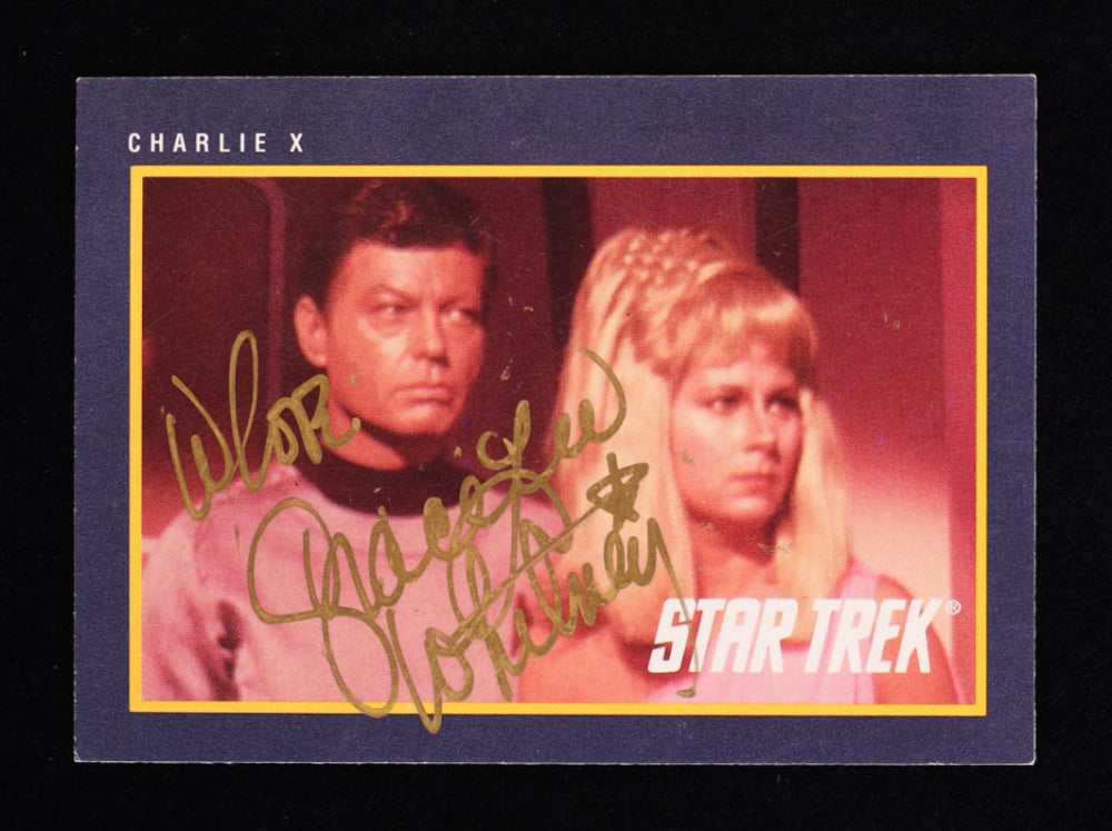 Grace Lee Whitney Signed (Beckett) 1991 Impel Star Trek 25th Anniversary #15 Charlie X Inscribed "With Love" - Charlie X