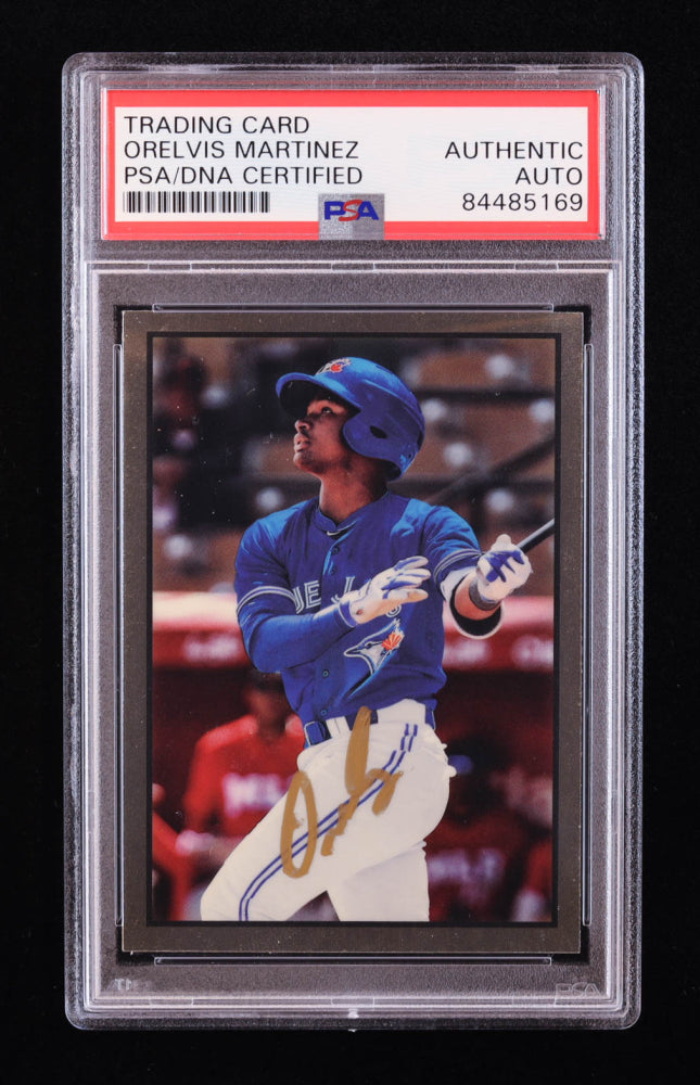 Orelvis Martinez Signed 2019 Bowman Heritage Chrome Prospects #53CP30 (PSA) Rookie Card