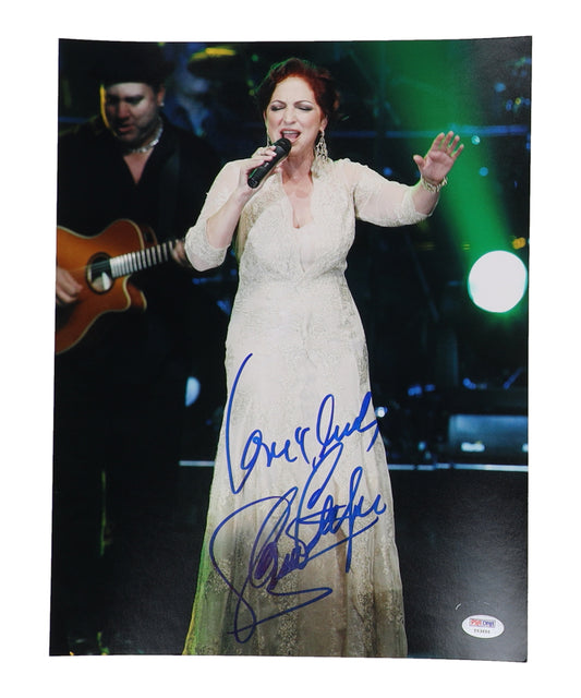 Gloria Estefan Signed (PSA) 11x14 Photo Inscribed "Love & Luck"
