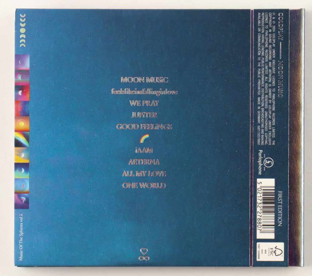 Coldplay "Moon Music" CD Insert Band-Signed (JSA) By (4) With Chris Martin, Guy Berryman, Will Champion & Johnny Buckland