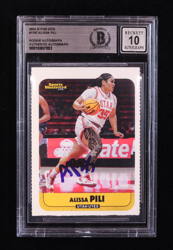 Alissa Pili Signed 2024 Sports Illustrated for Kids #1107 RC (BGS | Auto 10) Rookie Card