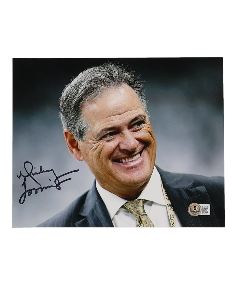 Mickey Loomis Signed Saints 8x10 Photo (Beckett) General Manager