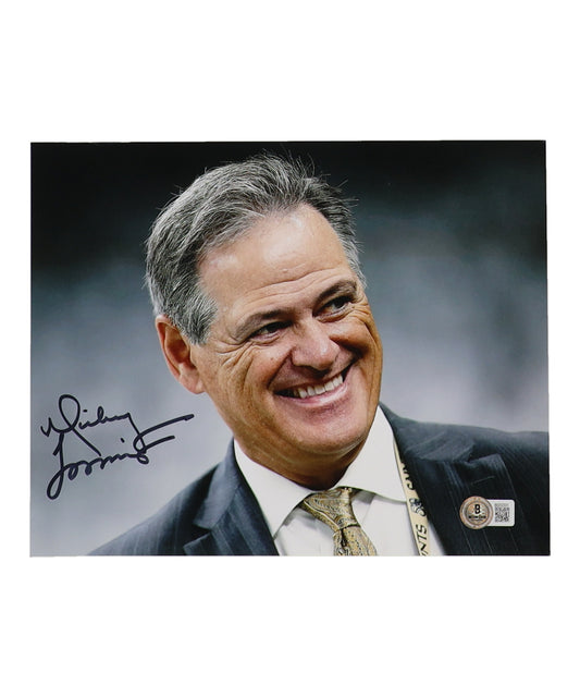 Mickey Loomis Signed Saints 8x10 Photo (Beckett) General Manager