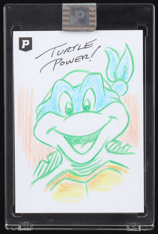 Leonardo | Teenage Mutant Ninja Turtles | Original Art Sketch Card by Guy Gilchrist (1/1 Original Art) World Renowned Illustrator | Jim Henson’s cartoonist