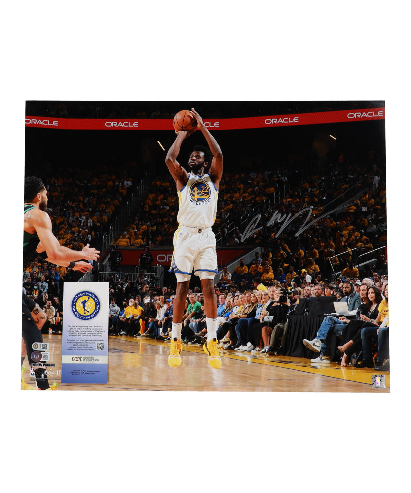 Andrew Wiggins Signed Warriors 16x20 Photo (Wiggins & Beckett) Beckett Witnessed