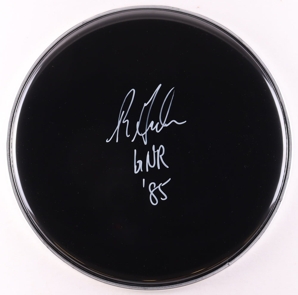 Rob Gardner Signed (JSA) Drumhead Inscribed "GNR '85" - Guns N' Roses Original Drummer