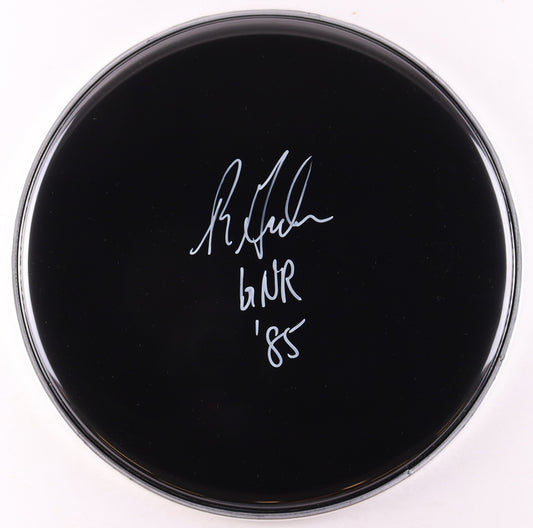 Rob Gardner Signed (JSA) Drumhead Inscribed "GNR '85" - Guns N' Roses Original Drummer
