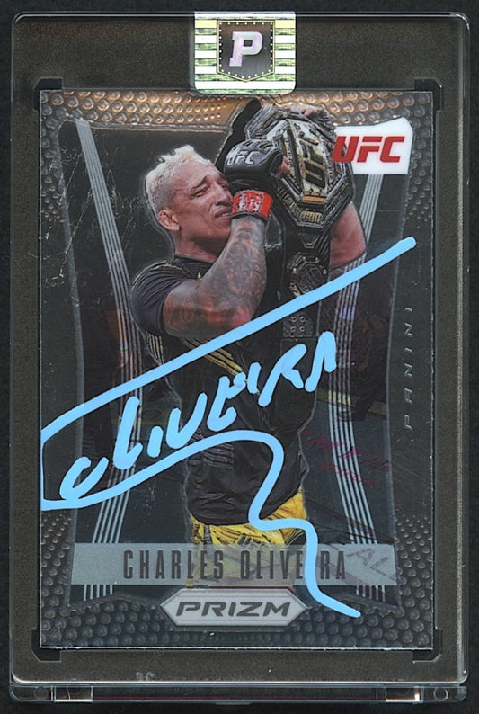 Charles Oliveira Signed 2022 Panini Prizm UFC #18 (PA Encapsulated)