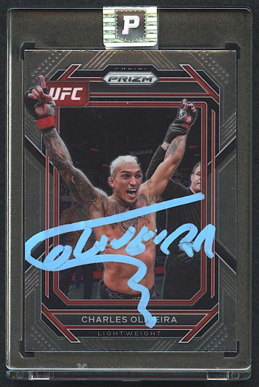 Charles Oliveira Signed 2023 Panini Prizm UFC #183 (PA Encapsulated)
